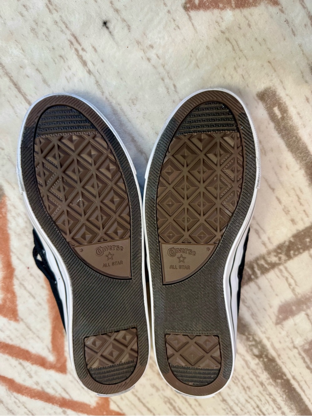 Converse Black Canvas Mary Jane Sneakers with White Toe Cap and Double Straps - Picture 4 of 6